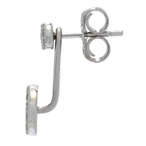 Zoey Blush Platinum Plated 0.56ctw Diamond Convertible Jacket Earrings