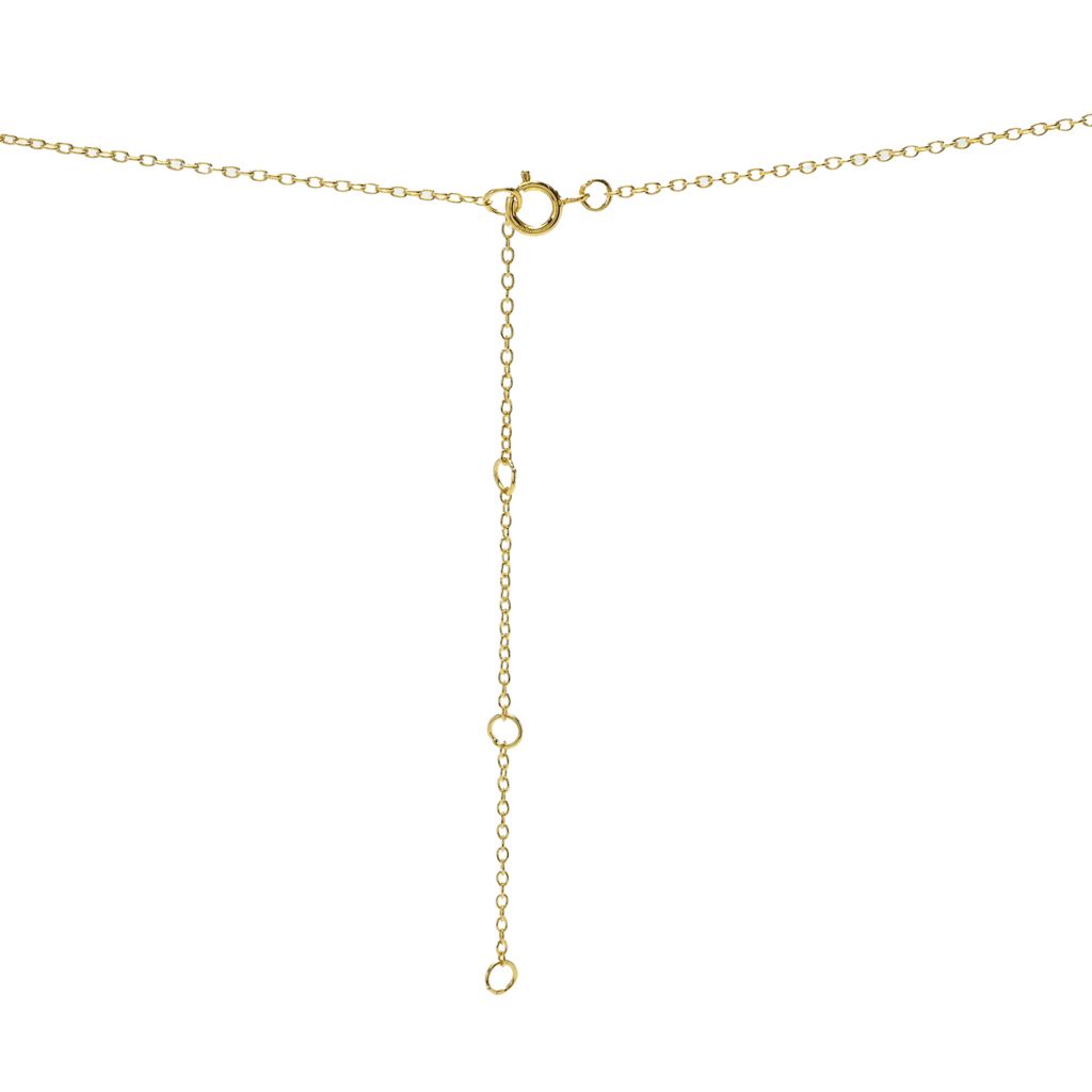 Zoey Blush 18K Gold Plated 0.22ctw Diamond "Love" Mosaic Pendant w/ Chain