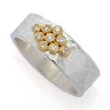 Anatolia by Cevherun 24K Gold Accented 0.09ctw Diamond Cluster Ring