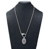 Artisan Silver by Samuel B. 18K Gold Accented 2.70ctw Amethyst & Citrine Pendant