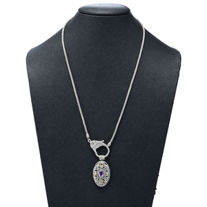 Artisan Silver by Samuel B. 18K Gold Accented 2.70ctw Amethyst & Citrine Pendant
