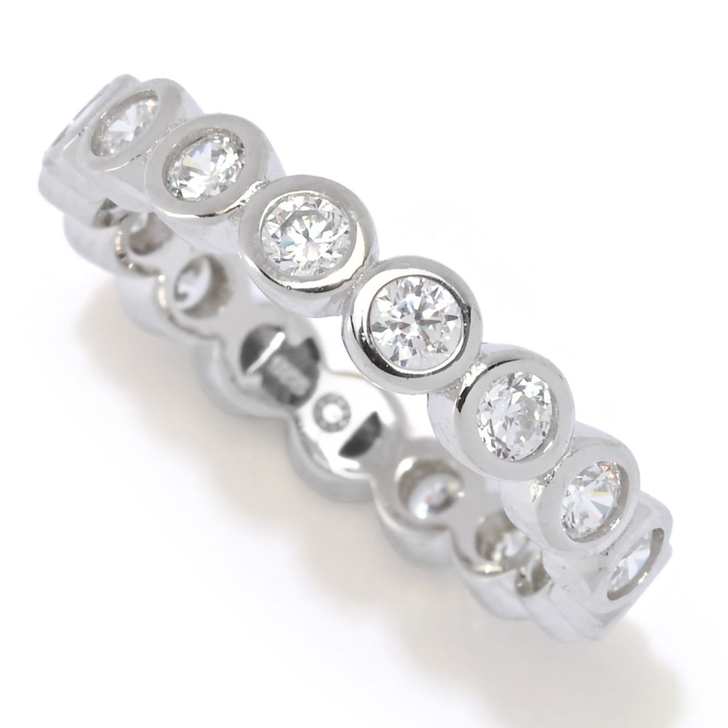 Brilliante Choice of Plating 1.95 DEW Simulated Diamond Eternity Band Ring