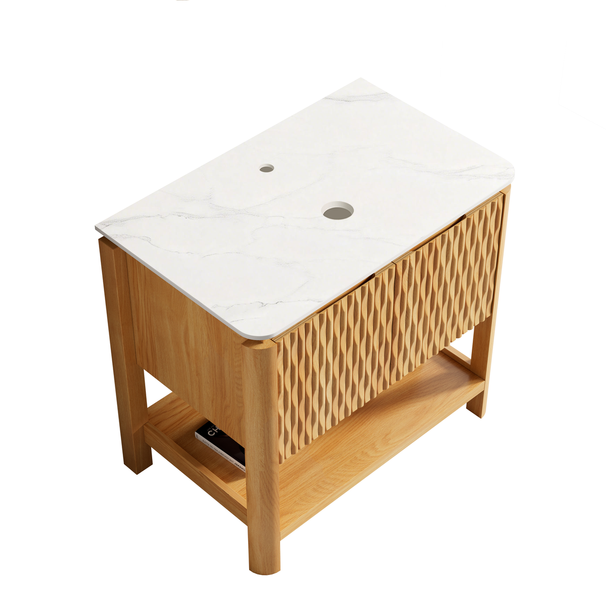 Sharma 30'' Freestanding Cabinet with 2 Doors & Open Shelf