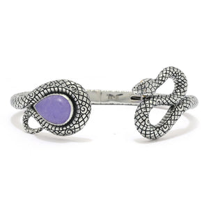 Artisan Silver by Samuel B. Choice of 14x10mm Gemstone Year of the Snake Bracelet
