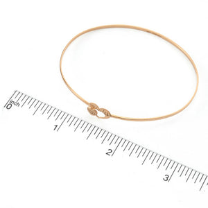 Viale18K Italian Gold Choice of Motif Flexible Bangle Bracelet
