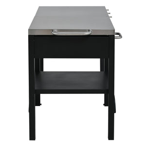 Foldable Outdoor Kitchen Cart With Storage For Patio