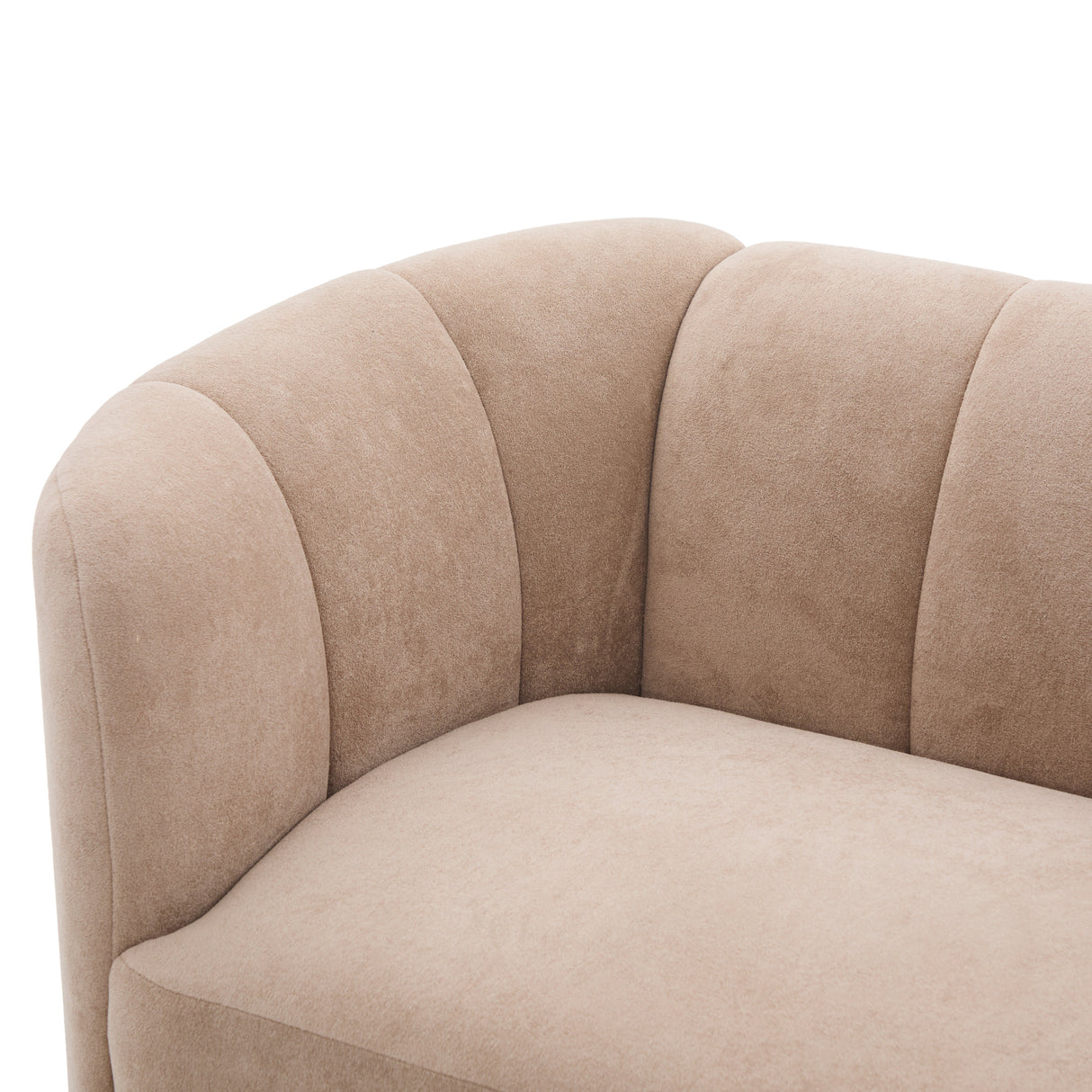 Mirelle 80 in. Modern Curved Velvet Sofa Couch