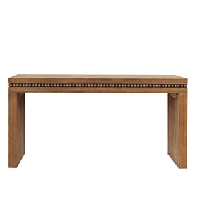 Rustic Manufactured Wood Console Table with Beaded Accent, 64L x 14W x 32H