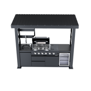 97-Inch 4-Burner Deluxe Stainless Steel Gas Outdoor Kitchen Grill