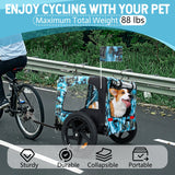 Outdoor Heavy Duty Collapsible Pet Bike Trailer with 16-Inch Wheels