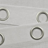 Faux Linen Grommet Window Curtain Panel Set