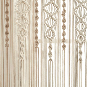 Boho Macrame Textured Cotton Window Curtain