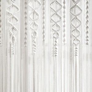 Boho Macrame Textured Cotton Window Curtain