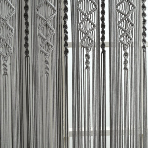 Boho Macrame Textured Cotton Window Curtain