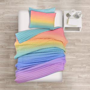 Rainbow Ombre Quilt Set