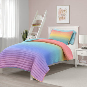 Rainbow Ombre Quilt Set