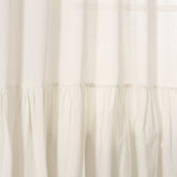Farmhouse Faux Linen Tab Top Window Curtain Panel