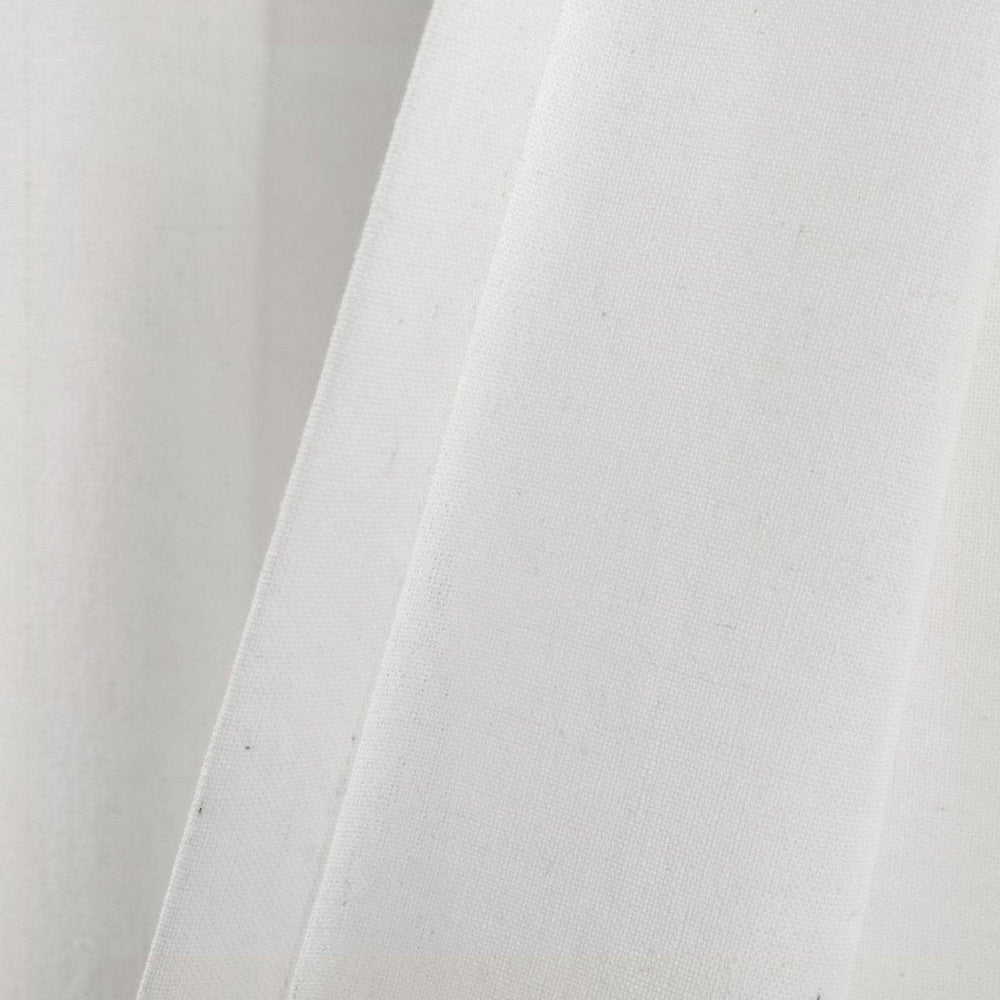 Faux Linen Grommet Color Block Window Curtain Panel