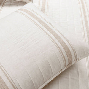 Farmhouse Stripe Reversible Cotton Quilt Set