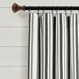 Farmhouse Stripe Yarn Dyed Recycled Cotton Blend Window Curtain Panel Set