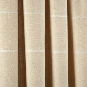 Farmhouse Boho Stripe Woven Tassel Yarn Dyed Recycled Cotton Blend Window Curtain Panel Set