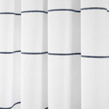 Farmhouse Boho Stripe Woven Tassel Yarn Dyed Recycled Cotton Blend Window Curtain Panel Set