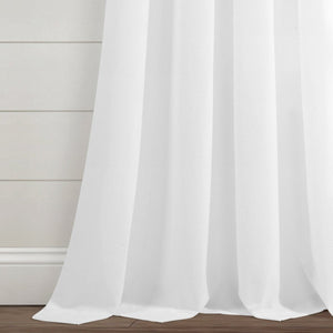 Farmhouse Boho Stripe Woven Tassel Yarn Dyed Recycled Cotton Blend Window Curtain Panel Set