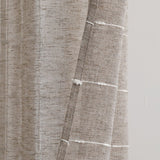 Farmhouse Textured Grommet Sheer Window Curtain Panel Set