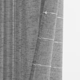 Farmhouse Textured Grommet Sheer Window Curtain Panel Set