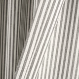 Farmhouse Vintage Stripe Recycled Cotton Blend Window Curtain Panel Set