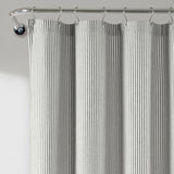 Farmhouse Vintage Stripe Yarn Dyed Recycled Cotton Blend Shower Curtain