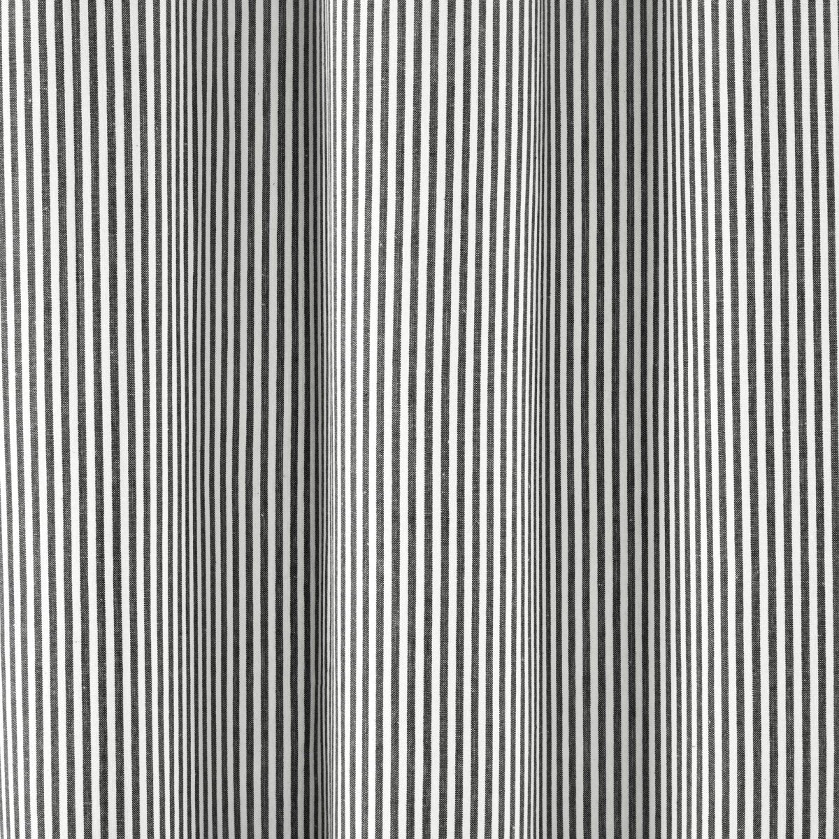 Farmhouse Vintage Stripe Yarn Dyed Recycled Cotton Blend Shower Curtain