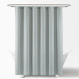 Farmhouse Vintage Stripe Yarn Dyed Recycled Cotton Blend Shower Curtain