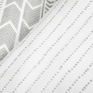 Hygge Geo Reversible Cotton Duvet Cover 3 Piece Set