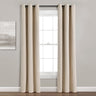 Insulated Grommet Blackout Faux Linen Window Curtain Panel