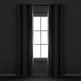 Insulated Grommet Blackout Faux Linen Window Curtain Panel