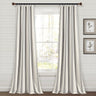 Farmhouse Stripe Yarn Dyed Recycled Cotton Blend Window Curtain Panel Set