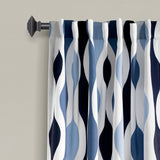 Mid Century Geo Light Filtering Window Curtain Panel Set