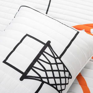 Basketball Game Reversible Quilt Set