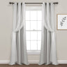 Cottage Polka Dot Sheer Window Curtain Panel Set