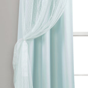 Cottage Polka Dot Sheer Window Curtain