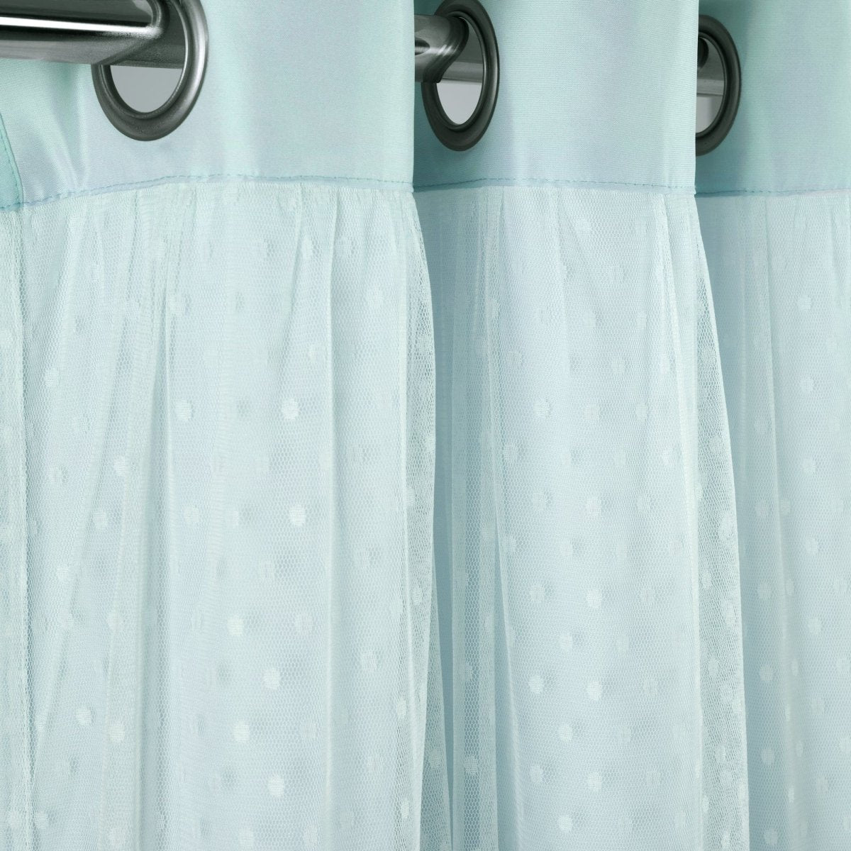 Cottage Polka Dot Sheer Window Curtain
