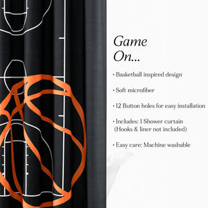 Basketball Game Shower Curtain