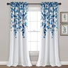 Farmhouse Ginkgo Leaf Light Filtering Window Curtain Panel Set