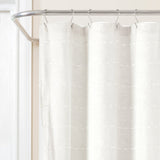 Farmhouse Textured Sheer With Peva Lining Shower Curtain Set