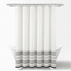 Nantucket Yarn Dyed Tassel Fringe Shower Curtain