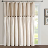 Linen Button Window Curtain Panel