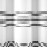 Boho Tassel Stripe Yarn Dyed Recycled Cotton Blend Shower Curtain