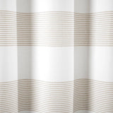 Boho Tassel Stripe Yarn Dyed Recycled Cotton Blend Shower Curtain