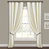 Luxury Vintage Velvet With Silky Pompom Trim Window Curtain Panel